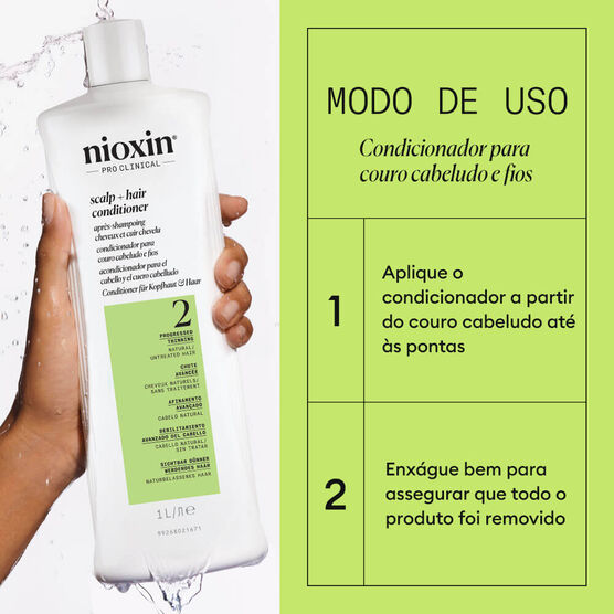 Condicionador para Cabelos Naturais Sistema 2 Nioxin